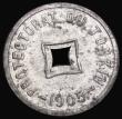 London Coins : A193 : Lot 941 : Tonkin (North Vietnam) - French Protectorate 1/600th Piastre 1905 KM#1 struck in Zinc, the only curr...