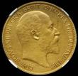 London Coins : A194 : Lot 1179 : Five Pounds 1902 Gold Matt Proof S.3966 in a NGC holder and graded PF60
