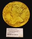 London Coins : A194 : Lot 1242 : Guinea 1708 Queen Anne Second Bust with Elephant and Castle below S.3573 a metal detector find VF De...