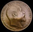 London Coins : A194 : Lot 1483 : Penny 1908 Freeman 164A dies 1*+C, Obverse: I of BRITT points to a rim tooth, Reverse: E of PENNY ti...