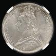 London Coins : A194 : Lot 1614 : Sixpence 1888 Bull 3277 Unc and graded MS64 by NGC