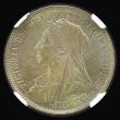 London Coins : A194 : Lot 1623 : Sixpence 1901 ESC 1771, Bull 3294 Choice Unc and graded MS63 by NGC