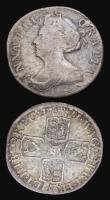 London Coins : A194 : Lot 1637 : Sixpences (2) 1732 GF-NVF the 17 of the date very weak, 1711 Near Fine