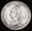 London Coins : A194 : Lot 1748 : Threepence 1893 Jubilee Head ESC 2103 EF with one small rim nick and rare in this high grade