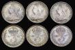 London Coins : A194 : Lot 1751 : Threepence 1897 ESC 2109, Bull 3449 (3) all Choice Unc with eye catching toning